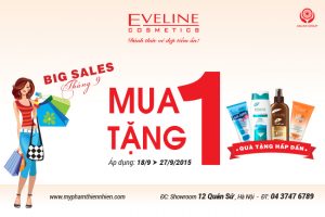 Eveline Big Sale tháng 9 – Mua 1 tặng 1
