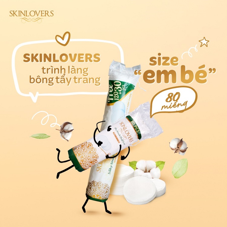 Bông tẩy trang cao cấp Skinlovers “short ver” chính thức ra mắt 1